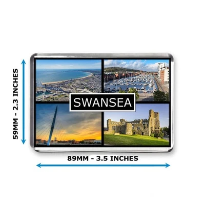 Swansea - Jumbo Fridge Magnet - Exclusively By Mashed Designs