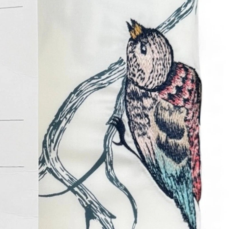 Funda nórdica y fundas de almohada IKEA JATTELILJA blanca floral bordada King Foto 3 de 4