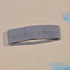VTG Smiley Wool Headband Light Gray Knit Ski Ear Warmer 1980s Sparks Nevada USA