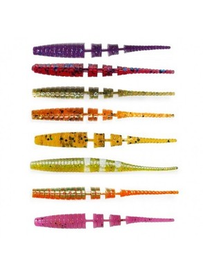 Crazy Fish Polaris 1.5'' Gummiköder Finesse Wurm Barsch Forelle Zander (12 Stk.)