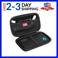 Hard EVA Travel Case Fits 10000mAh Power Bank Portable Charger Black