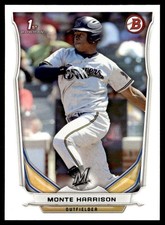 2014 Bowman Draft Picks & Prospects Monte Harrison Milwaukee Brewers #DP48