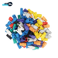 RJ-45 Strain Relief Boots RJ45 Boots Plastic Network Wire,100 PCS CAT6A, CAT7, C