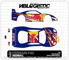 Ferrari F40 Competizione Custom Waterslide Decal For Hot Wheels 164 A1