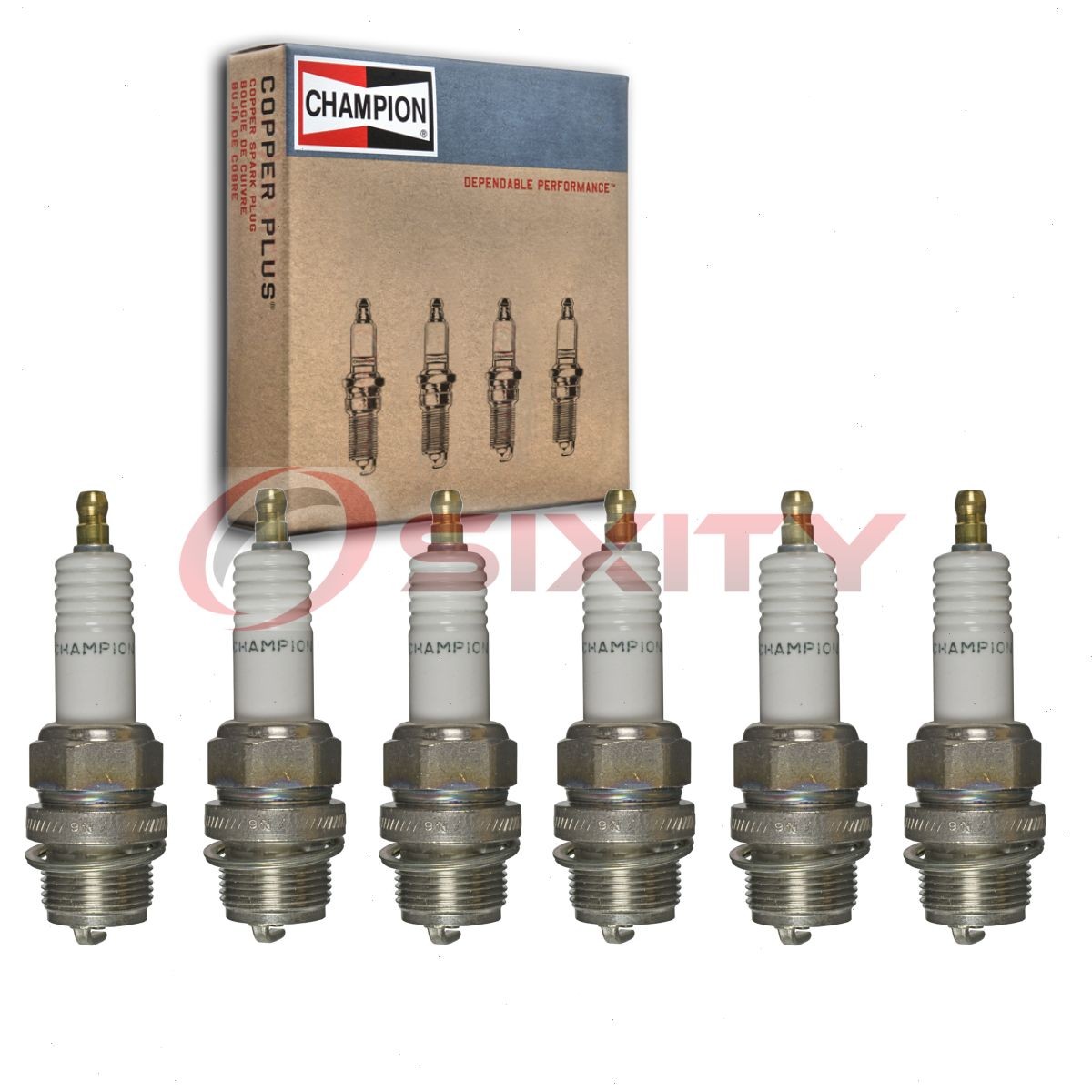 6 pc Champion Industrial Spark Plugs for 1921-1923 Durant Model B22 Ignition or