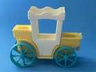 Castle Royal Carriage Yellow Bottom #993 Vintage Fisher Price Little People