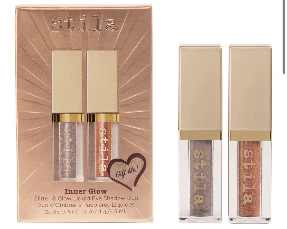 Stila Inner Glow Glitter & Glow Liquid Eye Shadow Duo New - Boxed - Free Post