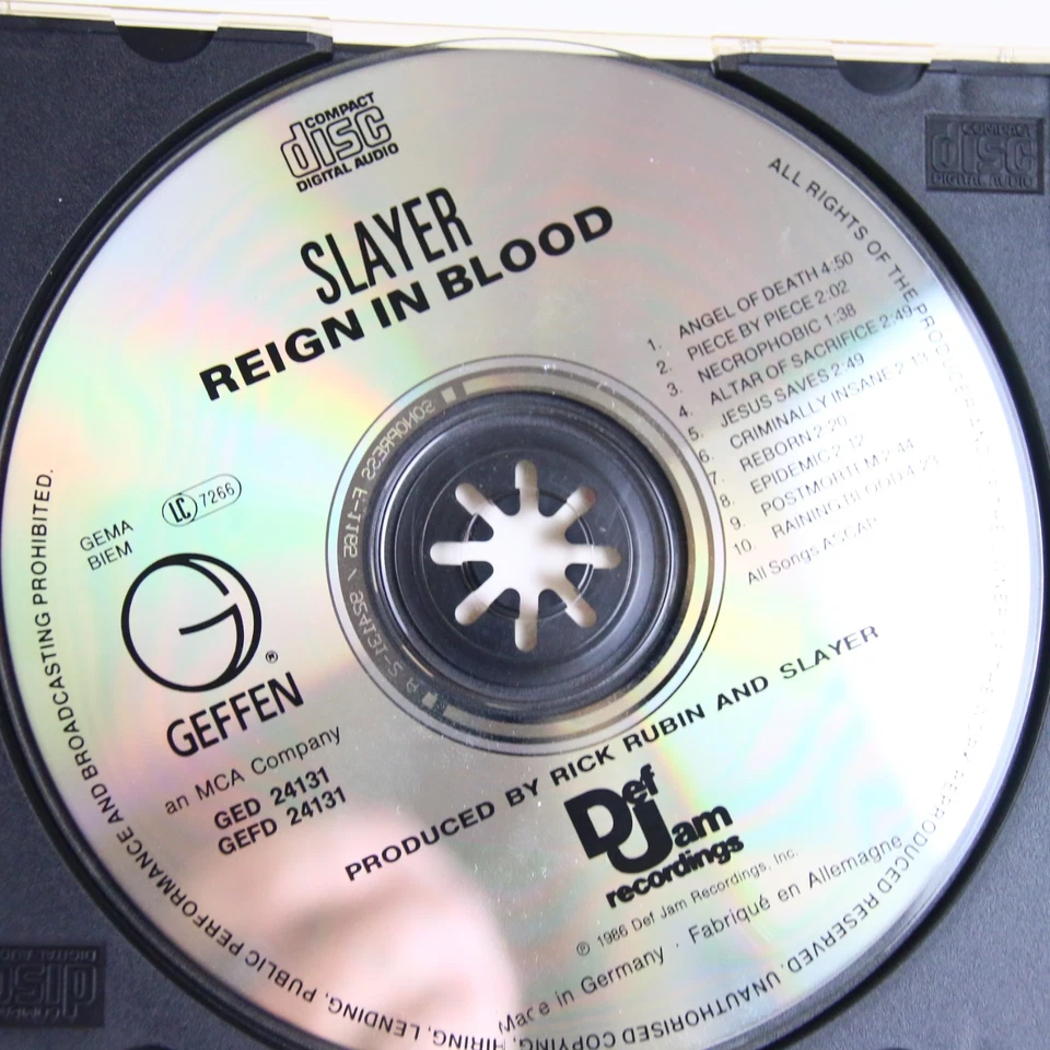 Music Musik Album CD Slayer – Reign In Blood DEF JAM GEFD 24131 GED 24131 Sehr - Bild 3 von 3