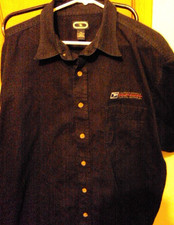 Vintage United States Postal Service USPS Shirt Black Button Front Size XXL