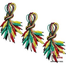 30PCS Premium Alligator Clips Electrical - 5 Colors Test Leads Cable - 30pcs