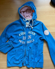 Damen Adenauer & Co Sweatshirt Jacke Hoodie blau Meer und Seele Meerverliebt XL