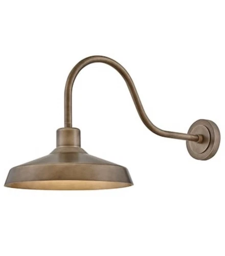 Hinkley Forge 1 -Light 18”H Brushed Bronze Hardwired Dark Sky Outdoor Wall Light - Picture 1 of 7