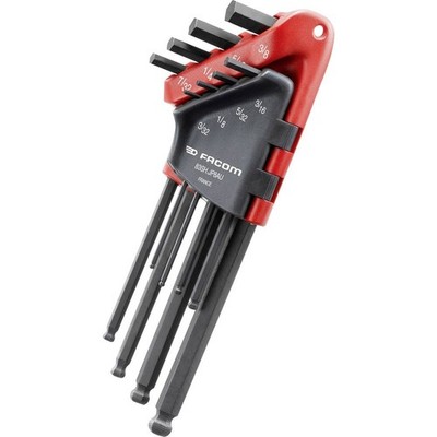 Facom Innen-Sechskant Winkelschraubendreher-Set 3/32 Zoll, 1/8 Zoll, 5/32 Zoll,