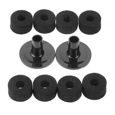 10 Pcs/Set Cymbal Stand 25Mm Felt Washer with Cymbal Sleeves for Drum Stand Prac