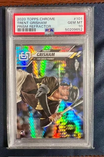 2020 Topps Chrome Trent Grisham Prism Refractor PSA 10 Yankees Rookie RC