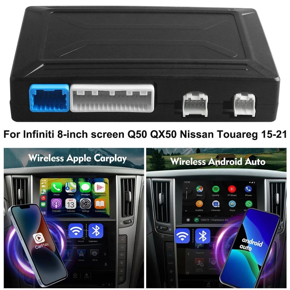 Wireless Carplay Android Auto Decoder for Infiniti Q50 QX50 2015-2021 8'' Screen - Изображение 3 из 4