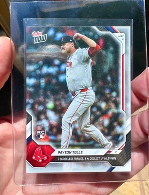 PAYTON TOLLE 2026 topps now ROOKIE CARD #158 ''FIRST MLB WIN!'' boston red sox $1s