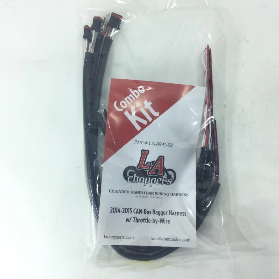 Kit de cables negros La Chopper 12"-14" Apes 2014-2015 Harley FLHX ABS LA-8052KT2-13M Foto 3 de 4