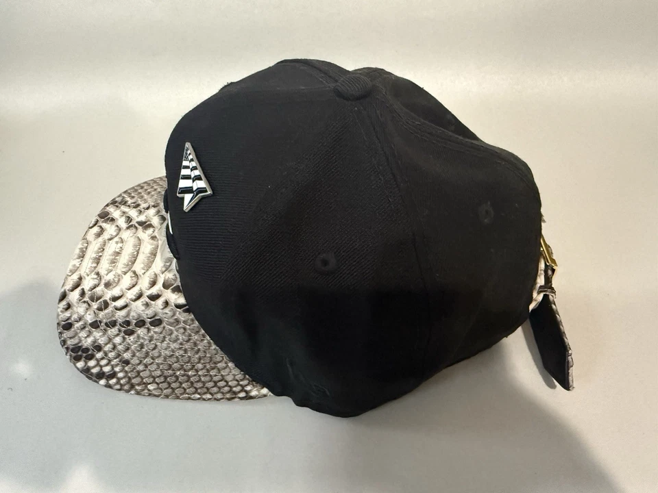Custom New Era x ROC Nation 59Fifty Snake Skin Strap Back Cap. Black. Jay-Z Used - Image 4 of 4