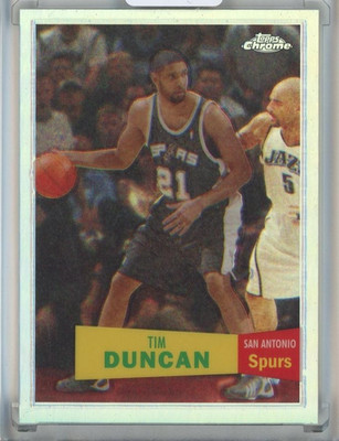 2007-08 Topps Chrome Tim Duncan 1957-58 Variations Refractors #21 【852/999】