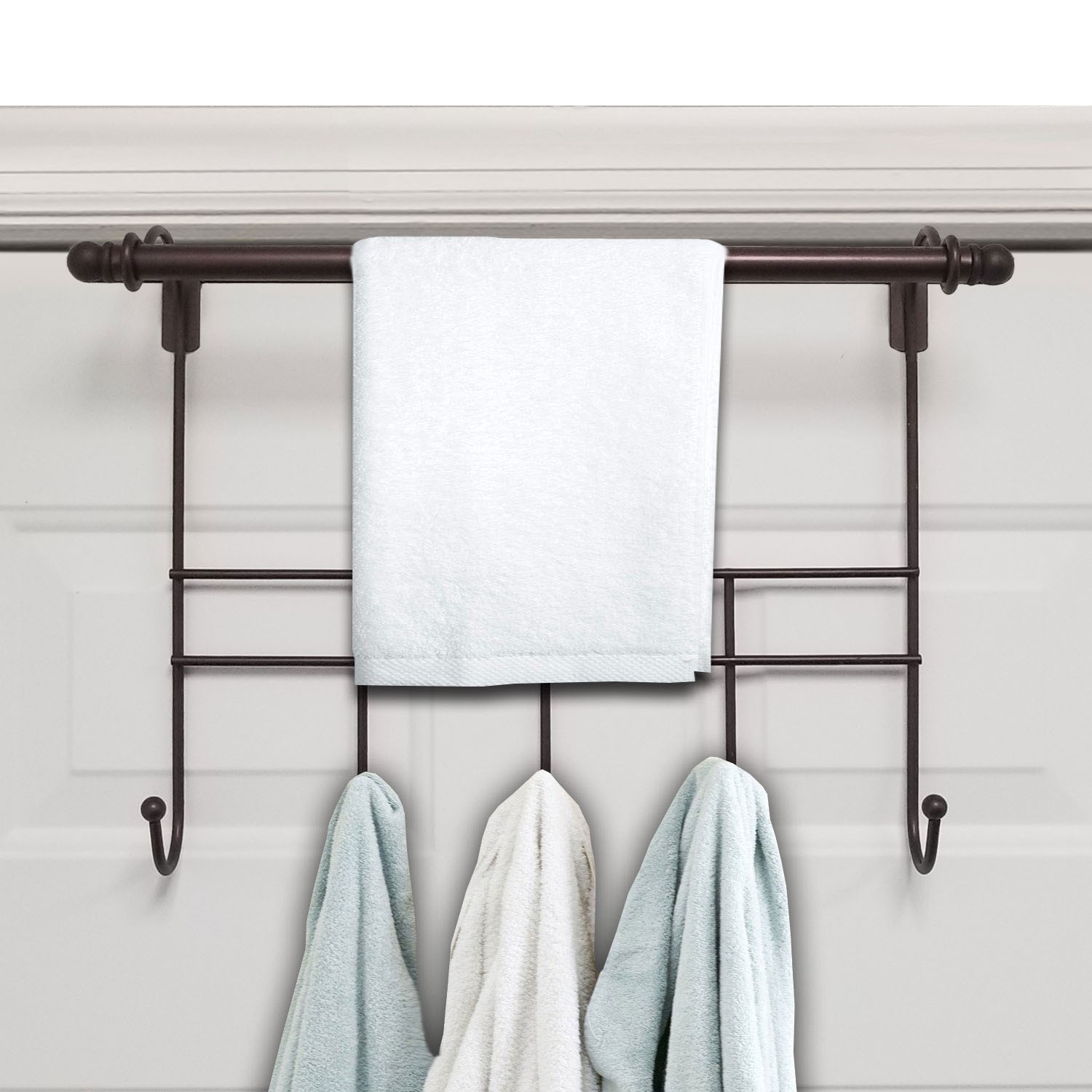 3-towel Door Hanger Includes Towel Rack Bar, 5 Towel Hooks, N