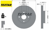 2X Bremsscheibe Textar 92300903 2 Bremsscheiben Vorderachse Vorne FüR Mazda