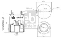 Federbalg Luftfederung Febi Bilstein 107169 FüR Volvo FMX 2 FM 3 FH FH16