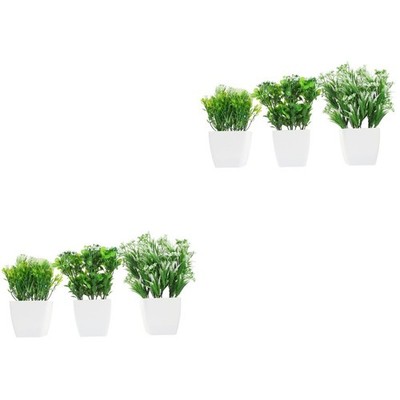 2 PCS Imitierte Bonsai-ornamente Künstlicher Blumentopf Dekorative Topfpflanzen