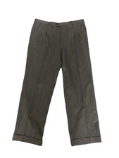 Giorgio Valentino Grey Super 120s 100% WV Mens 38 Pleated Italy straight