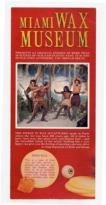 Miami Wax Museum Brochure Biscayne Blvd Miami Florida 