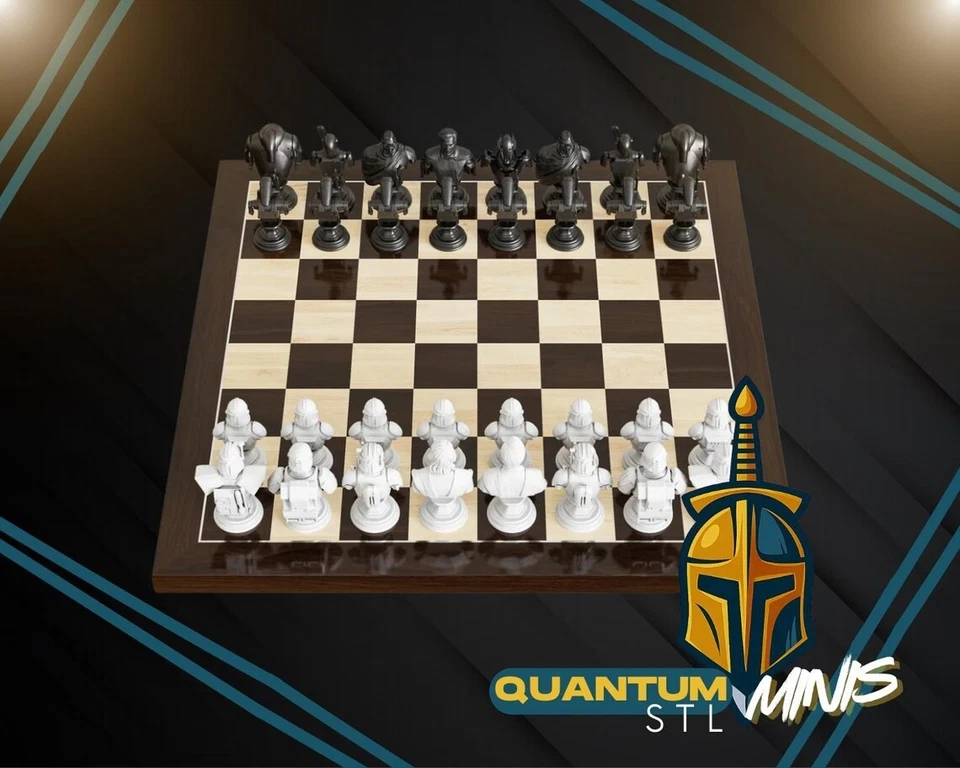 Star Wars Chess Set STL – 32-Piece Custom Clone Wars 3D Digital Download - Image 4 of 4