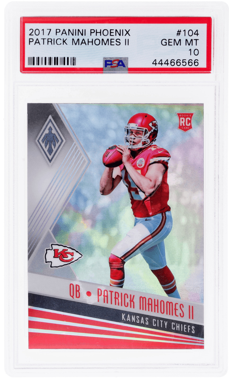 2017 Panini Phoenix Patrick Mahomes II #104 PSA 10 Rookie RC