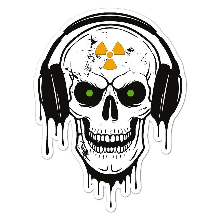Radioactive Skull, Vinyl Decal Sticker, Indoor Outdoor, 3 Sizes, #8147 ...