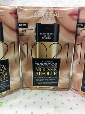 3 X L'Oreal Paris Superior Preference Mousse Absolue, #1021 Lightest Icy Blonde