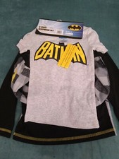 New with Tag BATMAN Boy 3T Pajamas 3-Piece Set T-Shirts Fleece Pants Loungewear