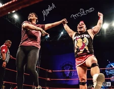 Mamba & Maximo Signed 11x14 Photo BAS COA CMLL Lucha Libre AAA New Japan Impact