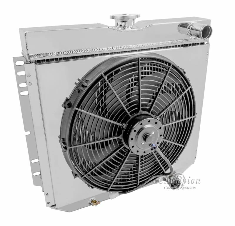 2 Row Champion Radiator + Shroud + 16" Fan For 1967-1968 Mercury Cougar/XR7 Foto 2 de 4