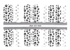 Translucent Paw Prints Overlay Nail Polish Strips / Nail Wraps / Nail Sticker