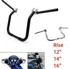 RISE 12"14"16" Handlebar 1.25" for Harley Touring FLHT FLHX Adjustable Pullback
