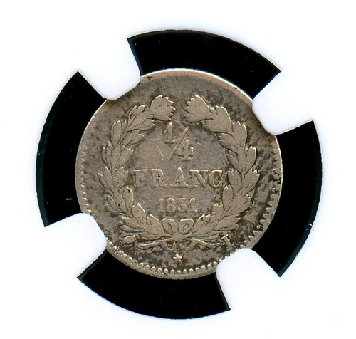 Louis-Philippe The1st (1830-1848) 1/4 Franc 1831 I Limoges NGC VG 10 Km#740.6