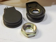 (2) SWITCHCRAFT 510 1/4" JACK COVER W/ NUT OLIVE GREEN SPRING LOADED - LOT OF 2