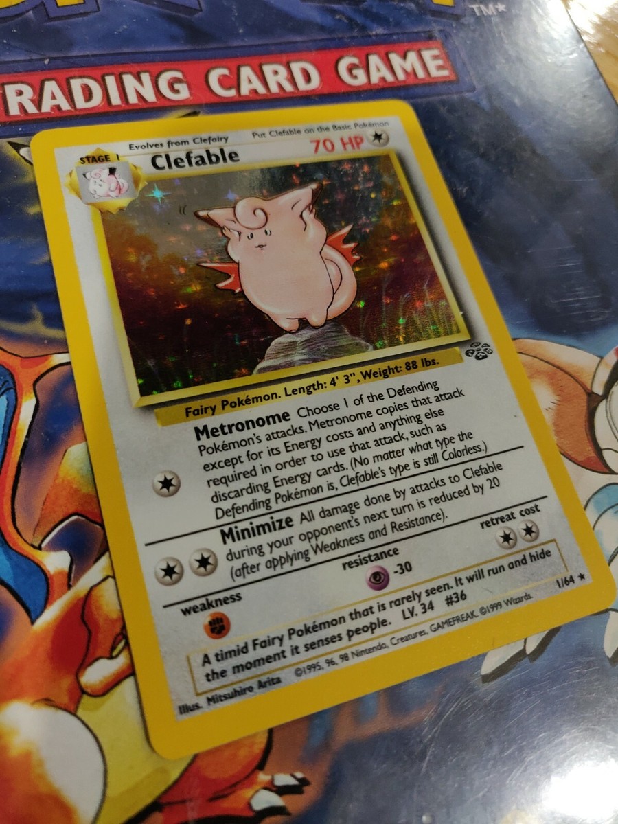 Pokemon Card Clefable Rare Holo 1/64 70HP | eBay