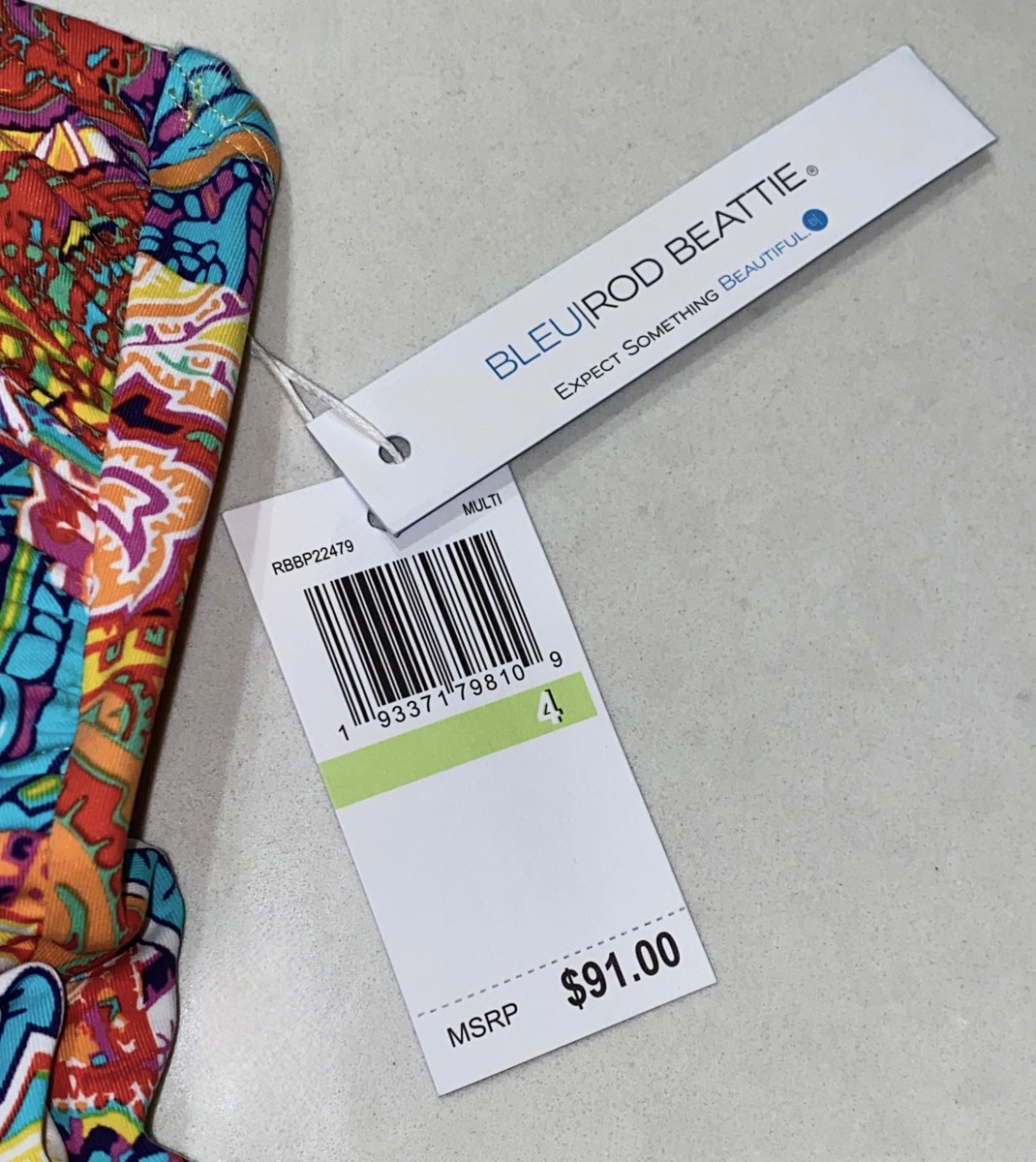 BLEU ROD BEATTIE Bohemian Paradise Twist Blue Yellow Tankini Top