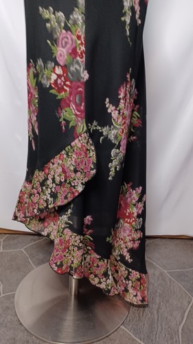 AGB Dress Byer California Size 14 New With Tags Black Floral Sleeveless HI Low - Picture 4 of 9