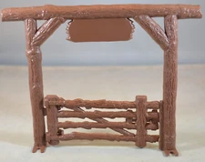 Marx Western Arch Gate Farm Ranch Brown Plastic