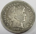 1913 Silver Barber Dime - #10940-19