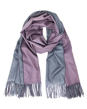 Wrapables Soft Cashmere Feeling Lightweight Two-Tone Large Winter Scarf