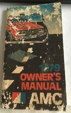AMC Spirit Owners Manual 1979 concord pacer AMX american motors Rough Cover