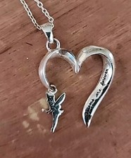Sterling Silver Disney Necklace Tinkerbell Dreams Are Forever