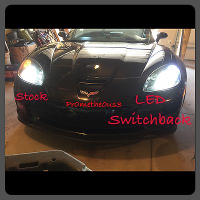 1997-2013 c5/c6 Corvette Switchback (White & Amber) LED DRL bulbs FREE Resistors